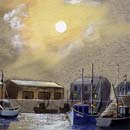 Full Moon Newlyn Harbour